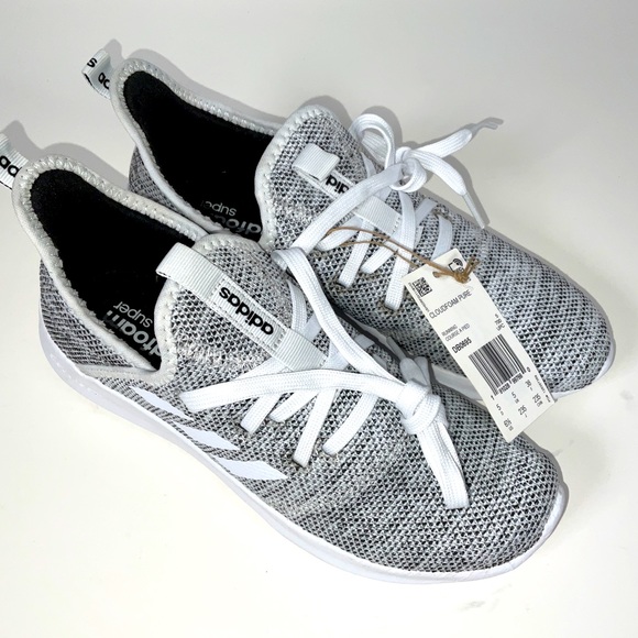 adidas Shoes - NIB Women’s adidas CloudFoam Pure Running Shoes DB0685 Black & White Size 6.5